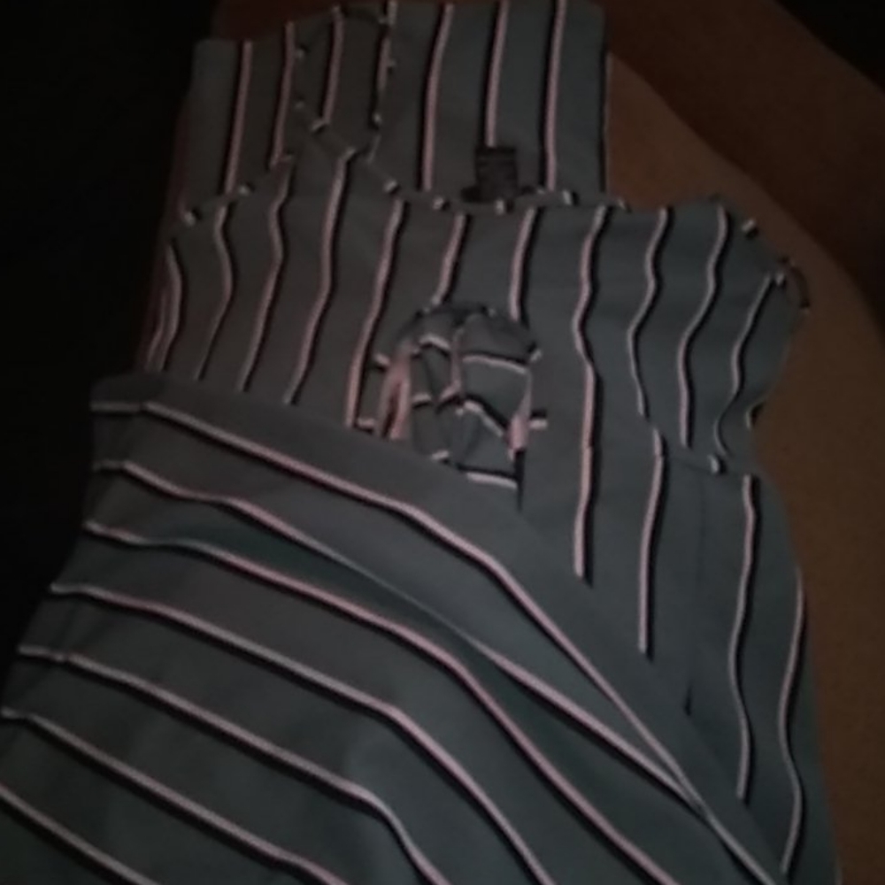 Nice striped roper. Tank top straps.